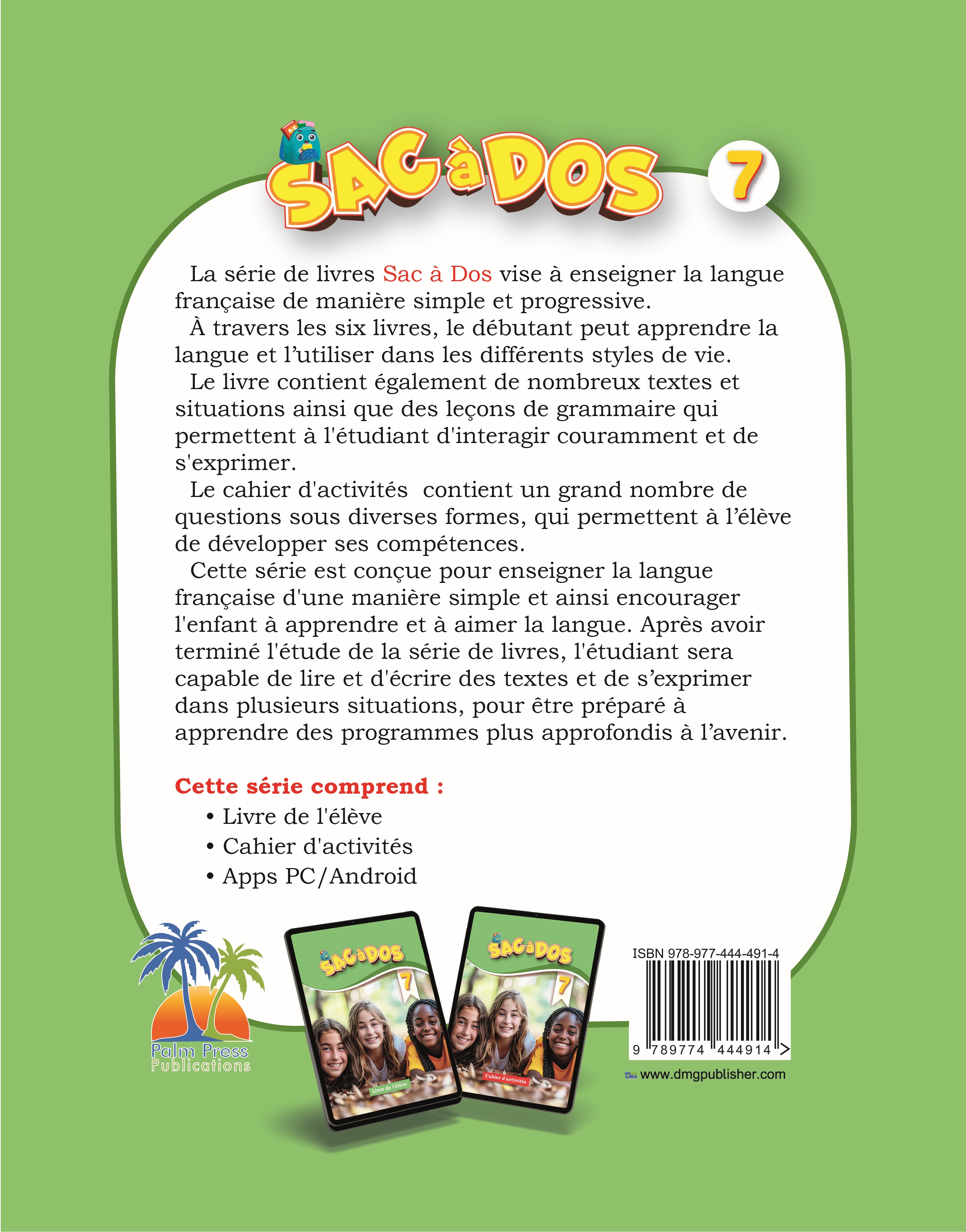 Sac à dos 7 liver de l`éléve