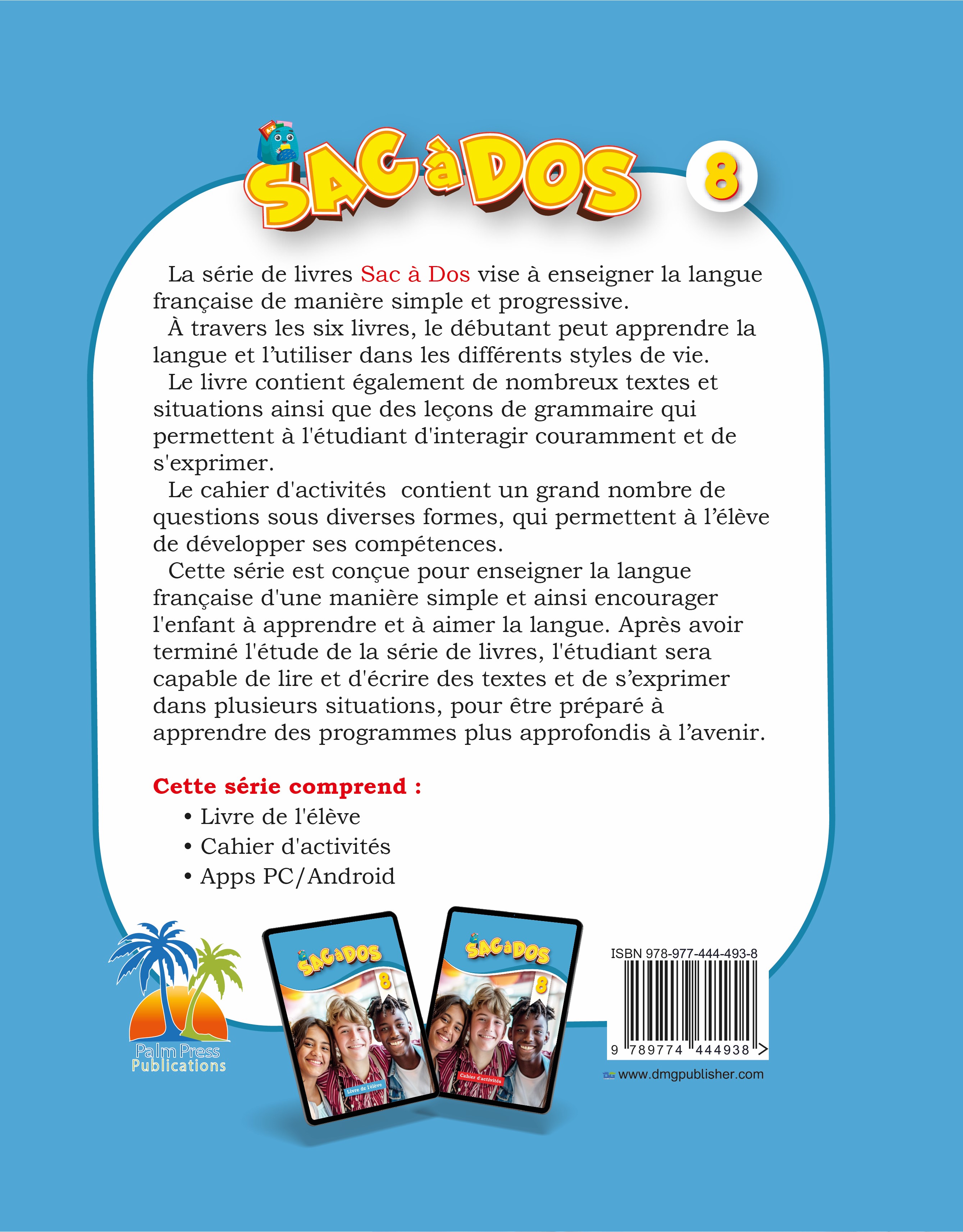 Sac à dos 8 liver de l`éléve