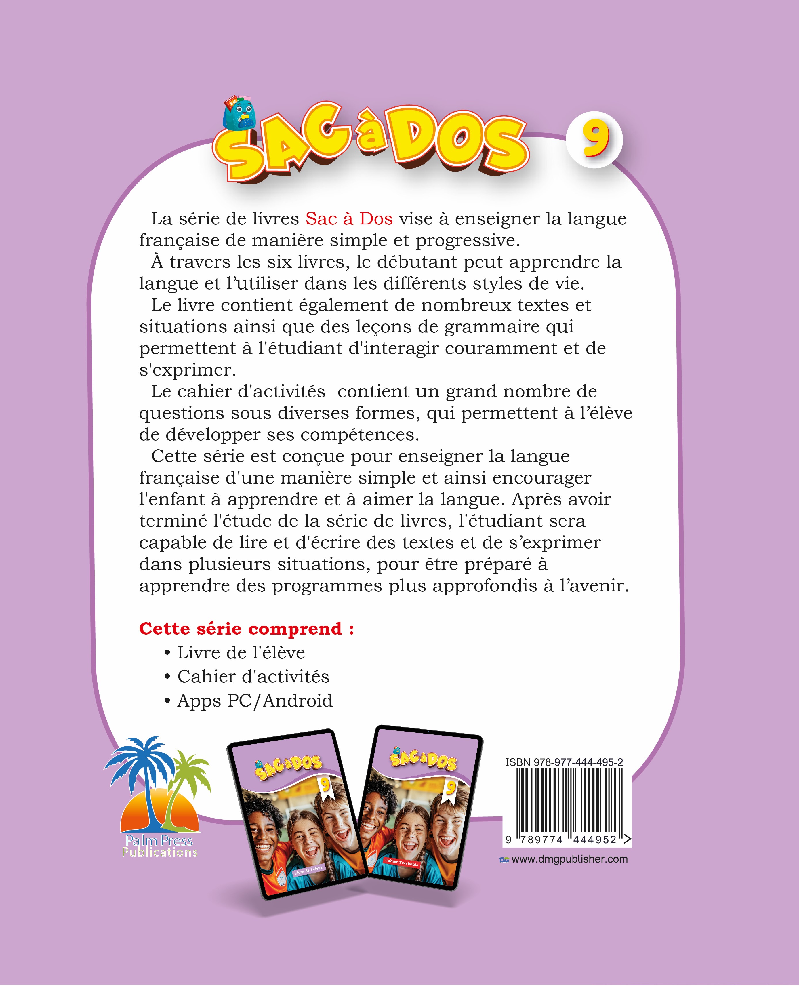 Sac à dos 9 liver de l`éléve